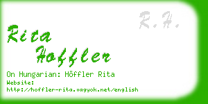 rita hoffler business card